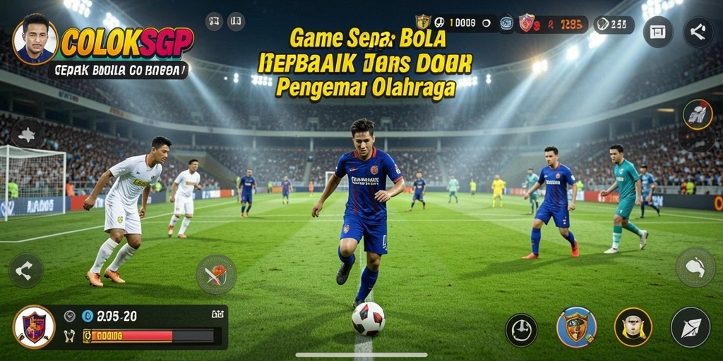 Gameplay COLOKSGP yang mendebarkan dan penuh aksi sepak bola.