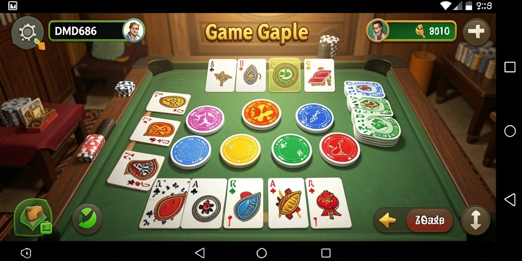 Tampilan gameplay DMD686 yang mengasyikkan dan penuh strategi dalam permainan Gaple.
