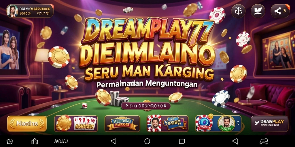 Tampilan gameplay menegangkan dalam aplikasi Kasino DREAMPLAY77.