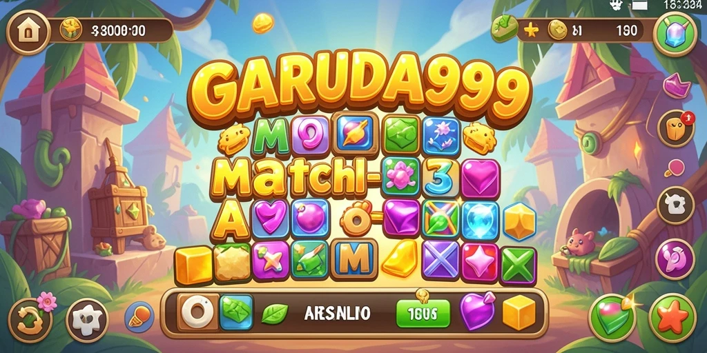 Screenshot gameplay <strong>GARUDA999</strong> dengan kombinasi warna-warni yang menarik.