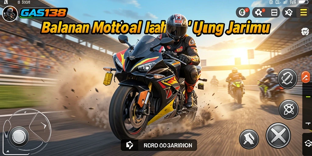 Gameplay GAS138 yang seru menantang keterampilan balap motor Anda.