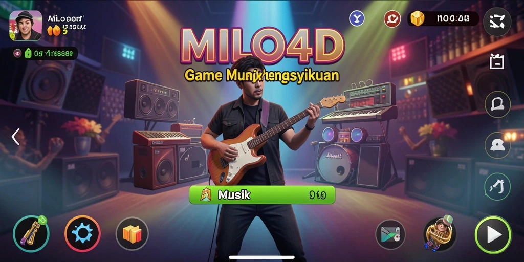 Screenshot gameplay MILO4D menampilkan keseruan bermain musik.