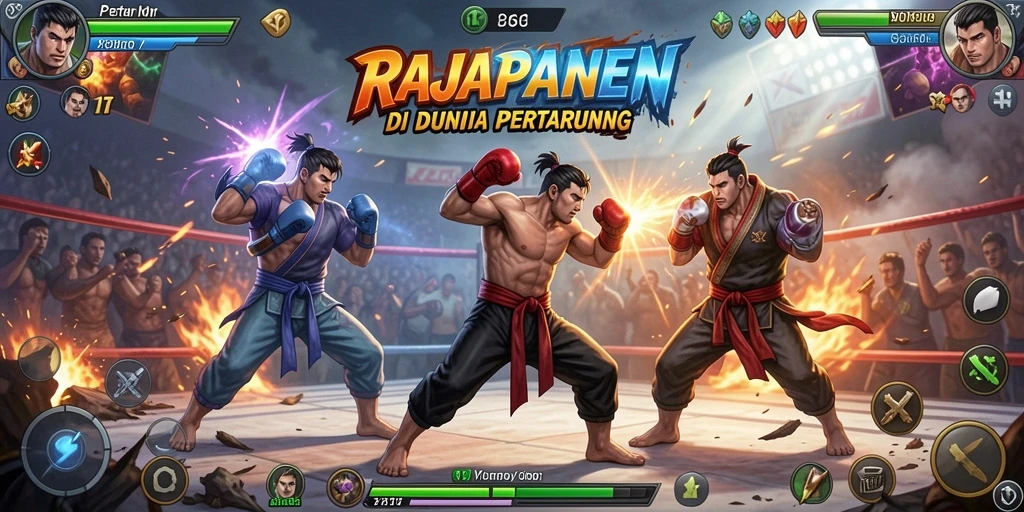 Tampilan menegangkan dalam pertempuran RAJAPANEN yang seru.