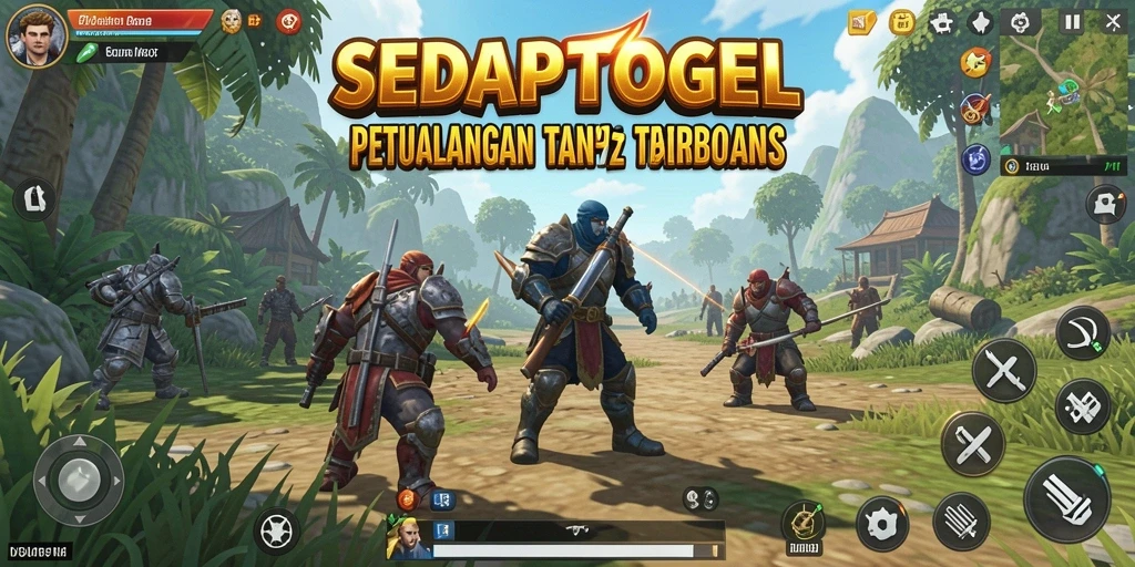 Gameplay SEDAPTOGEL yang menampilkan eksplorasi dunia terbuka.