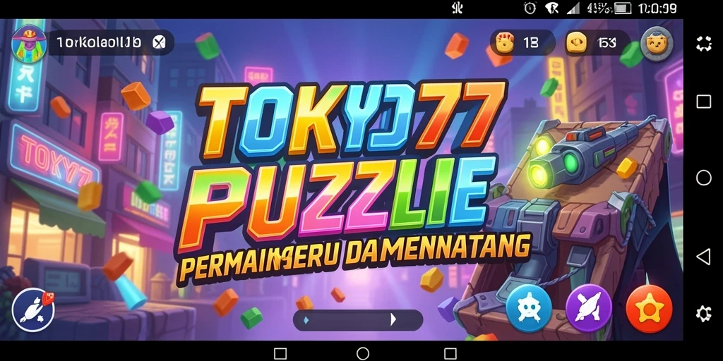 Tampilan gameplay puzzle yang menarik dan menantang.